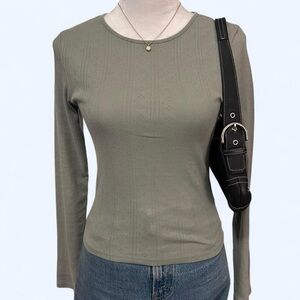 American Eagle Outfitters Sage Long Sleeve Top
